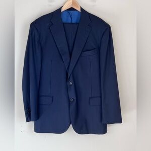 Sid Mashburn 2 Piece Suit Wool Navy Blue Size 50 US